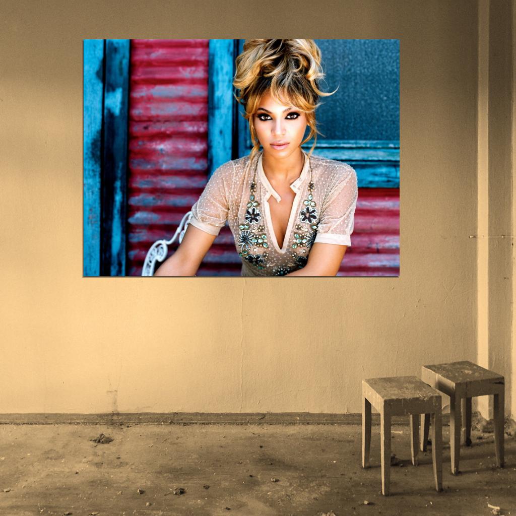 Beyonce Knowles Beautiful Portrait Music Artist Singer Wall Art Print Poster