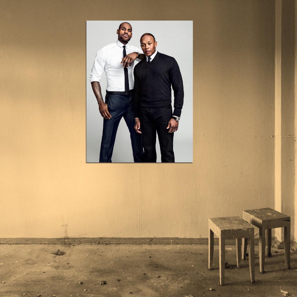 Dr. Dre Lebron James Gangsta Rap Music Basketball Wall Art Print Poster
