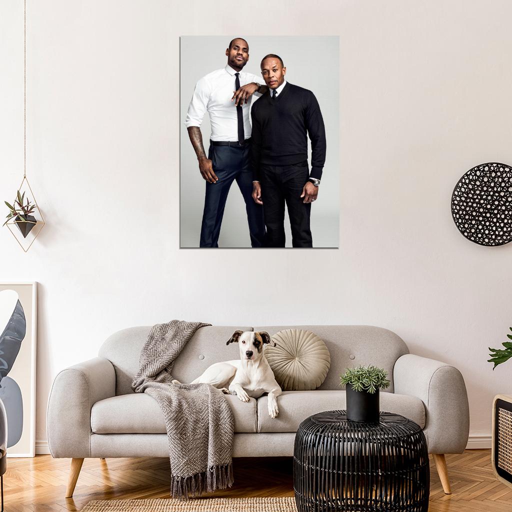 Dr. Dre Lebron James Gangsta Rap Music Basketball Wall Art Print Poster