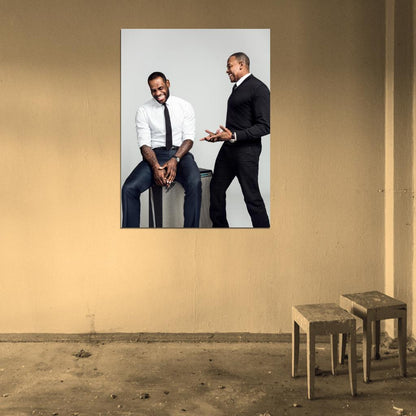 Dr. Dre Lebron James Laughing Gangsta Rap Basketball Wall Art Print Poster