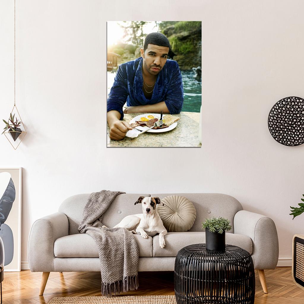 Drake English Breakfast Amazing Rap Music Singer Wall Art Print Poster
