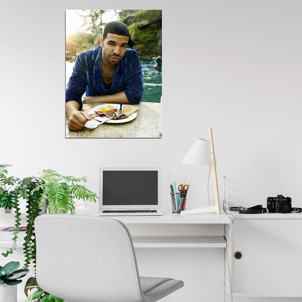 Drake English Breakfast Amazing Rap Music Singer Wall Art Print Poster