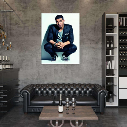 Drake Jacket Handsome Rap Music Artist Singer Wall Art Print Poster
