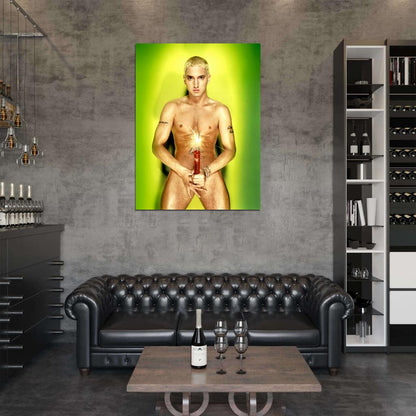 Eminem Slim Shady Shirtless Dynamite Rap Music Singer Wall Art Print Poster
