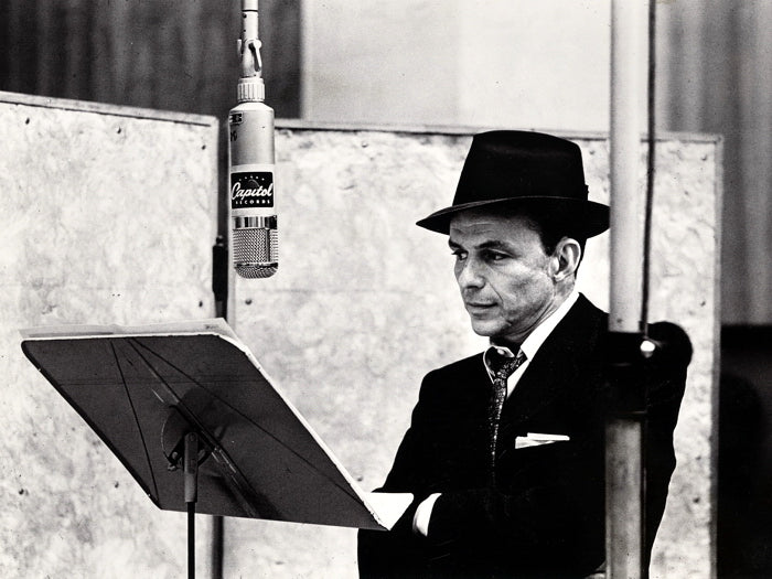 Frank Sinatra BW Suit Hat Charming Singer Retro Rare Wall Art Print Poster