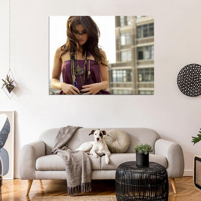 Idina Menzel Dress Hair Beautiful Music Artist Singer Wall Art Print Poster