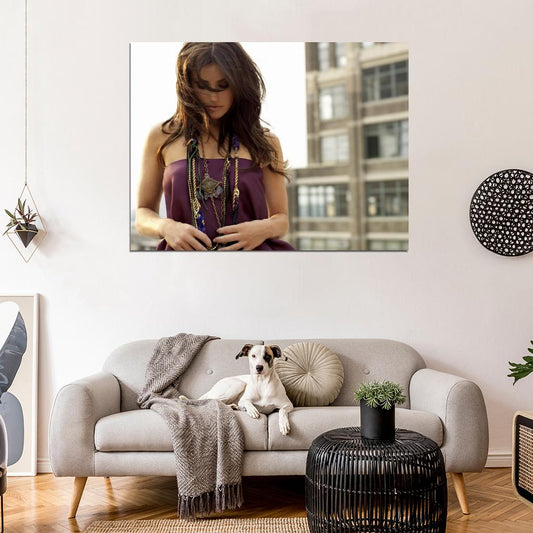 Idina Menzel Dress Hair Beautiful Music Artist Singer Wall Art Print Poster