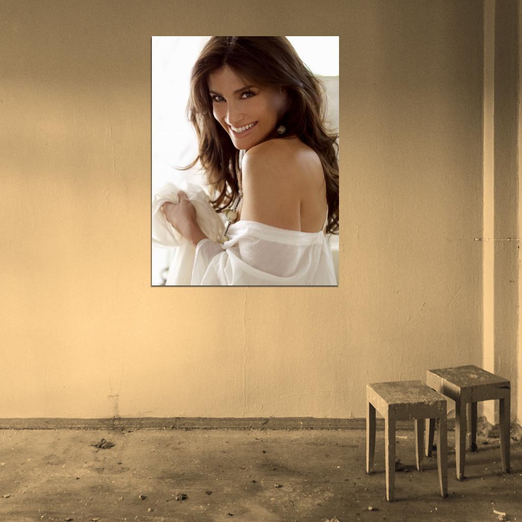 Idina Menzel Portrait Smile Hair Beautiful Singer Wall Art Print Poster