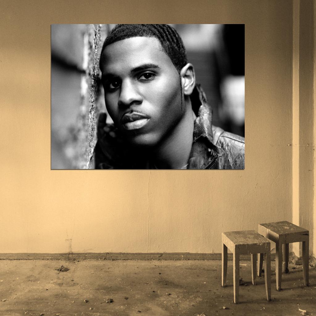 Jason Derulo Unbelievable BW Portrait Handsome Singer Wall Art Print Poster