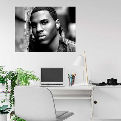 Jason Derulo Unbelievable BW Portrait Handsome Singer Wall Art Print Poster