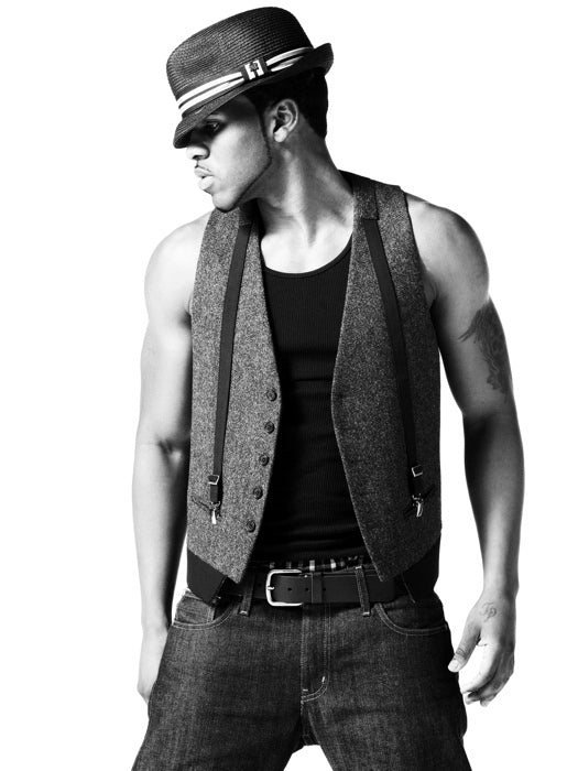 Jason Derulo BW Vest Hat Hot Sexy Awesome Handsome Wall Art Print Poster