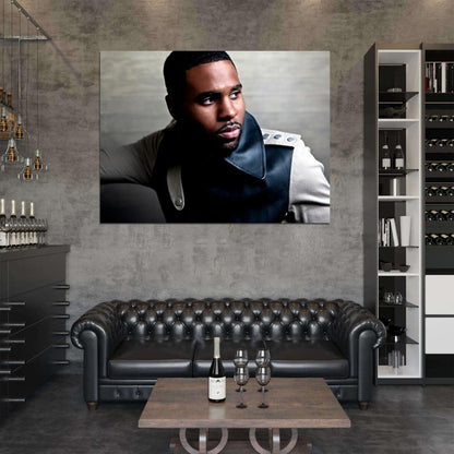 Jason Derulo Leather Jacket Amazing Portrait Handsome Wall Art Print Poster