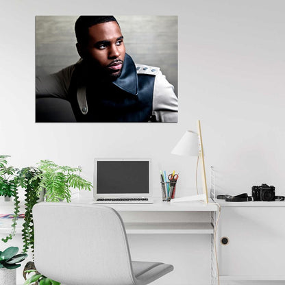 Jason Derulo Leather Jacket Amazing Portrait Handsome Wall Art Print Poster