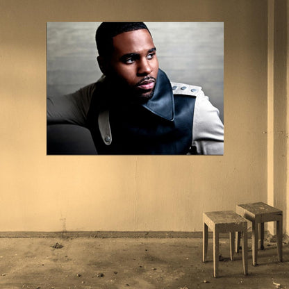 Jason Derulo Leather Jacket Amazing Portrait Handsome Wall Art Print Poster