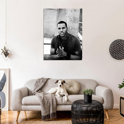 Jason Derulo Amazing BW Portrait Charming Handsome Wall Art Print Poster