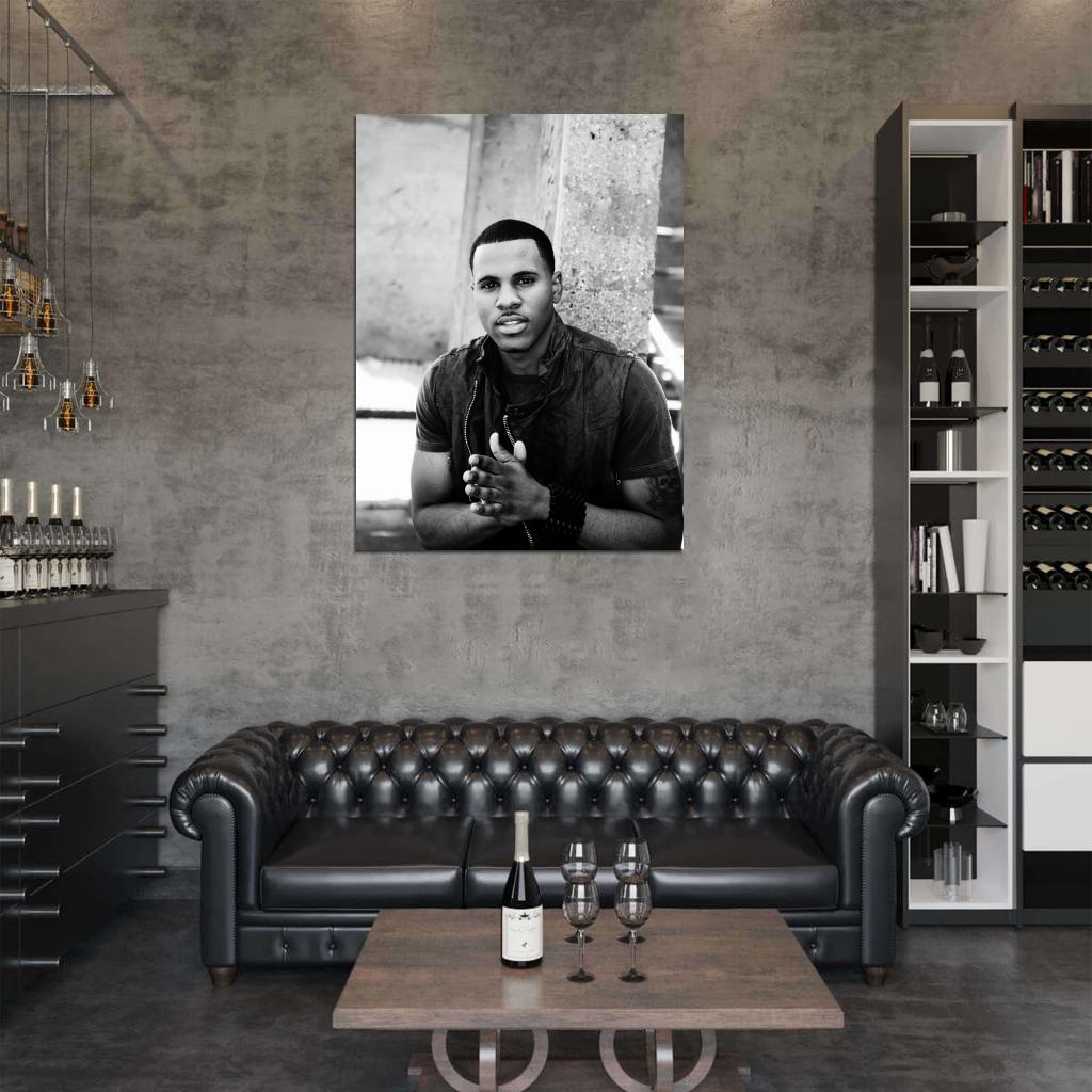 Jason Derulo Amazing BW Portrait Charming Handsome Wall Art Print Poster