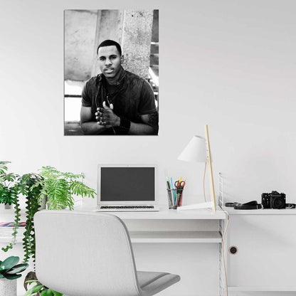 Jason Derulo Amazing BW Portrait Charming Handsome Wall Art Print Poster