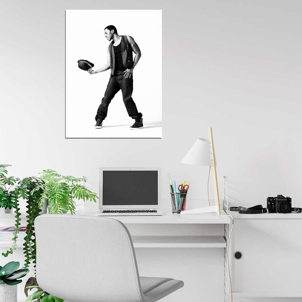 Jason Derulo Amazing BW Dance Music Artist Singer Wall Art Print Poster