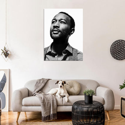 John Legend Amazing BW Portrait Handsome Music Wall Art Print Poster