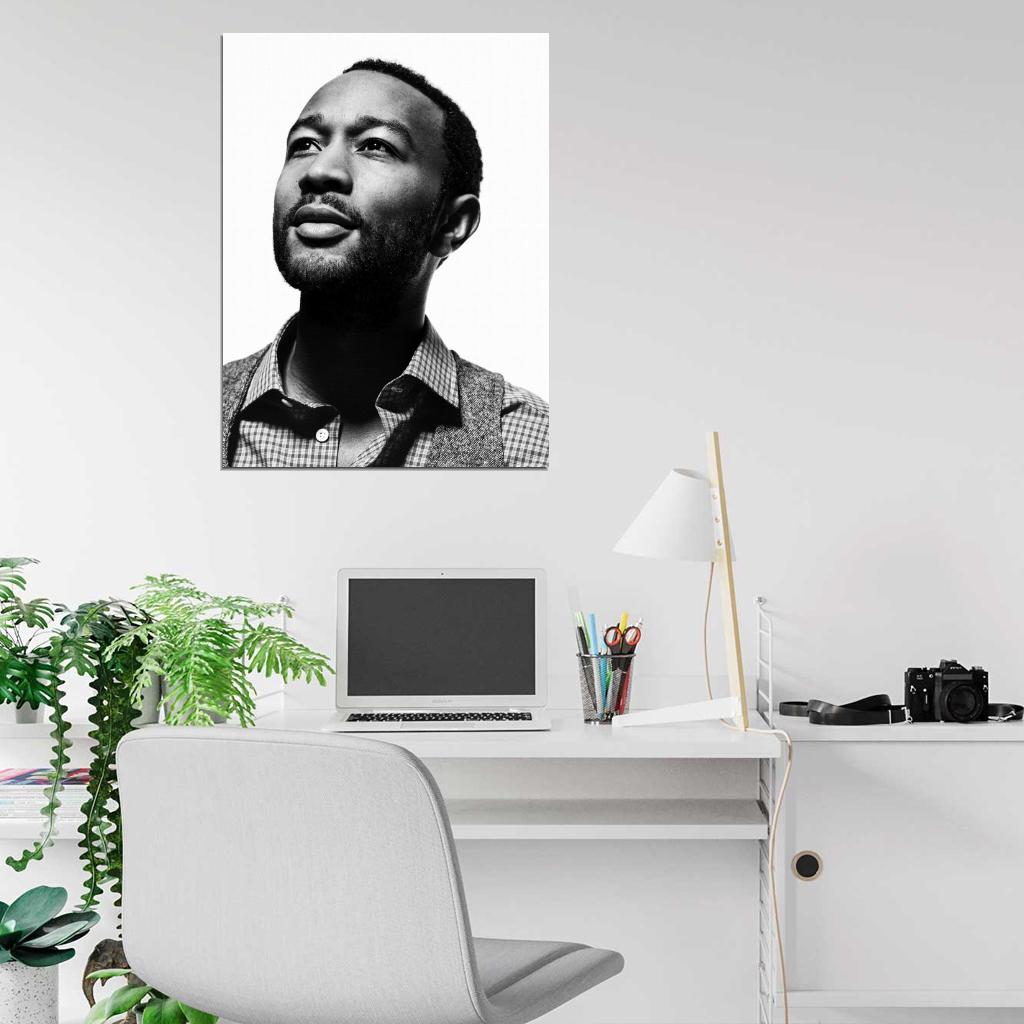 John Legend Amazing BW Portrait Handsome Music Wall Art Print Poster
