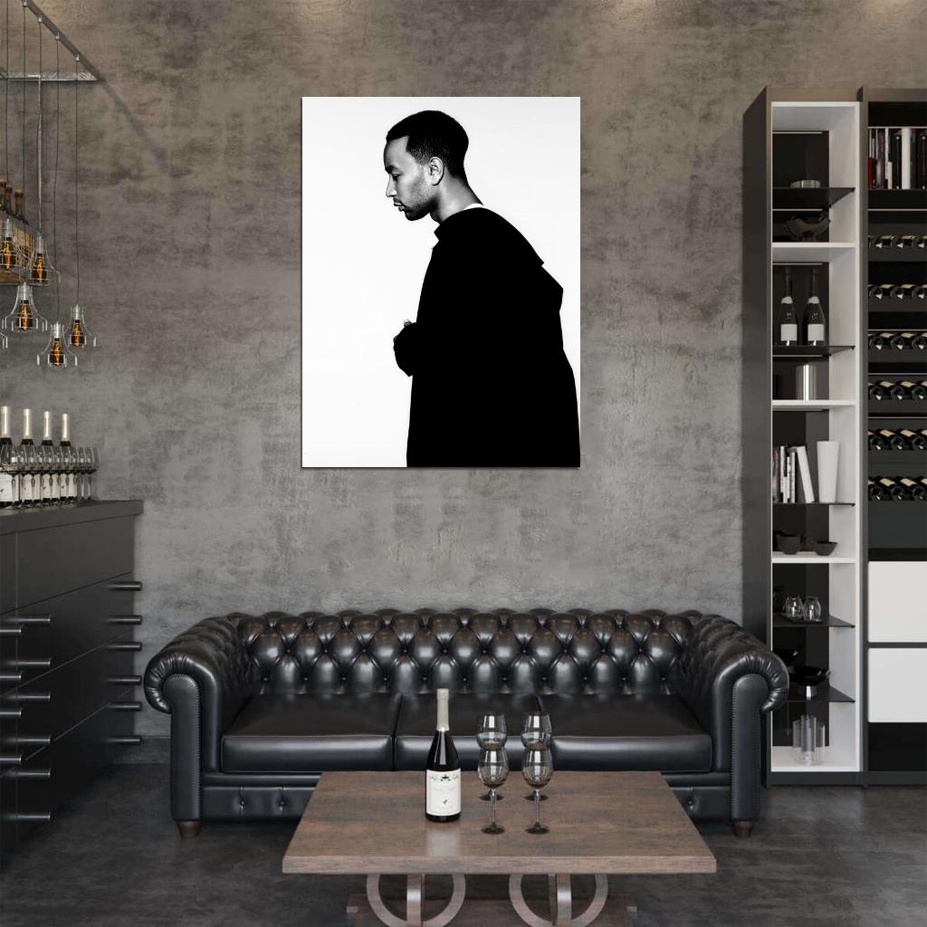 John Legend Cloak Amazing BW Music Artist Singer Wall Art Print Poster