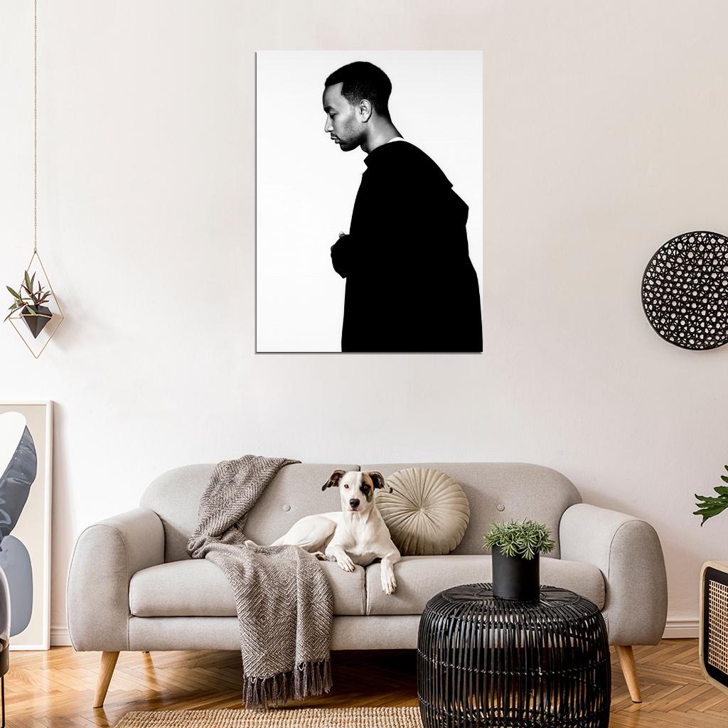 John Legend Cloak Amazing BW Music Artist Singer Wall Art Print Poster