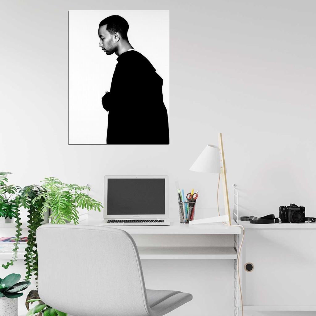John Legend Cloak Amazing BW Music Artist Singer Wall Art Print Poster