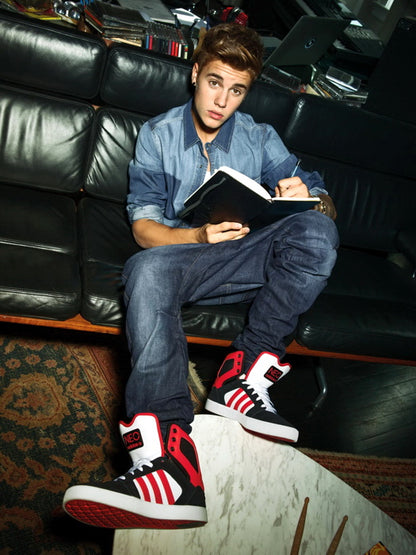 Justin Bieber Book Sneakers Sofa Handsome Music Singer Wall Art Print Poster