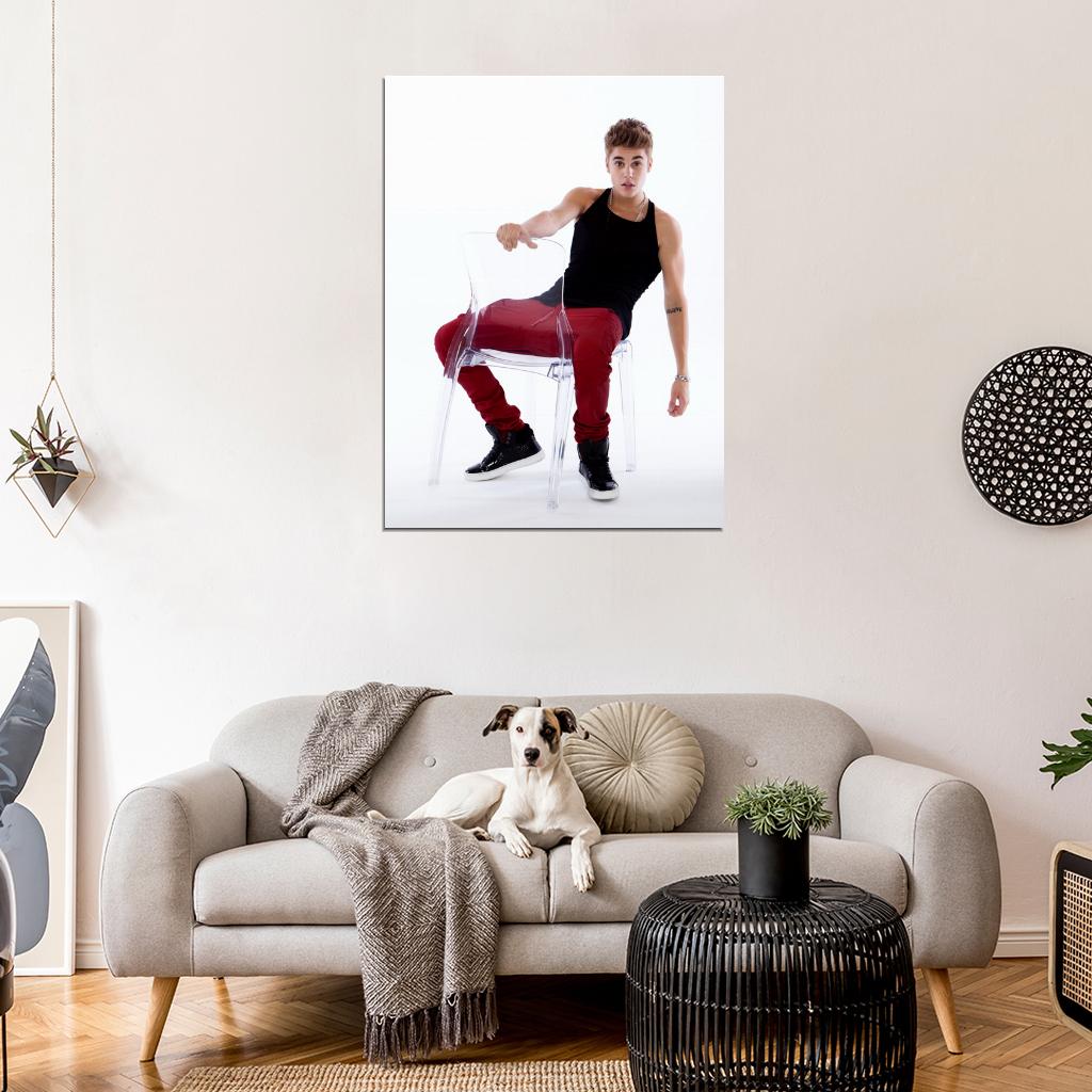 Justin Bieber Glass Sneakers Hot Sexy Music Singer Wall Art Print Poster