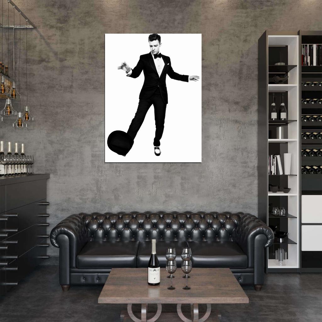 Justin Timberlake Dance Hat Suit Hot Elegant Handsome Wall Art Print Poster