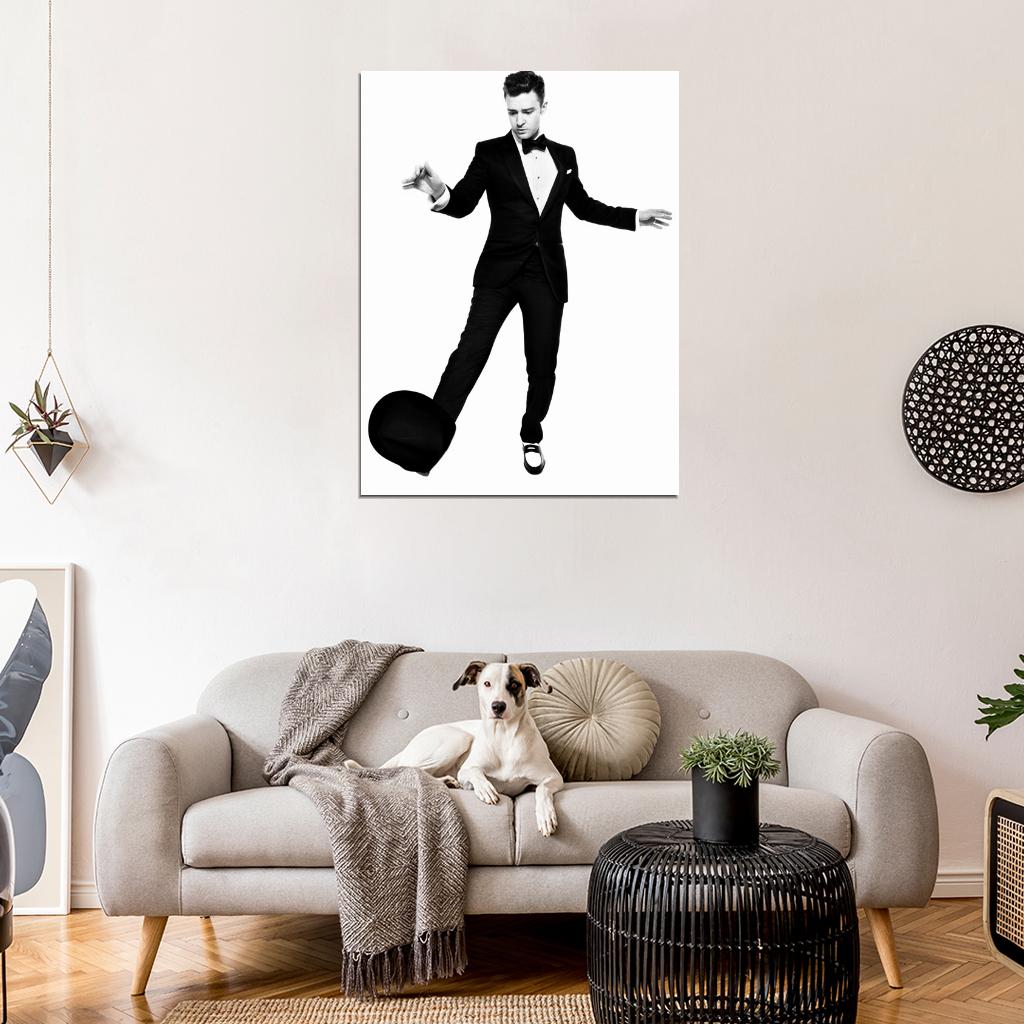 Justin Timberlake Dance Hat Suit Hot Elegant Handsome Wall Art Print Poster