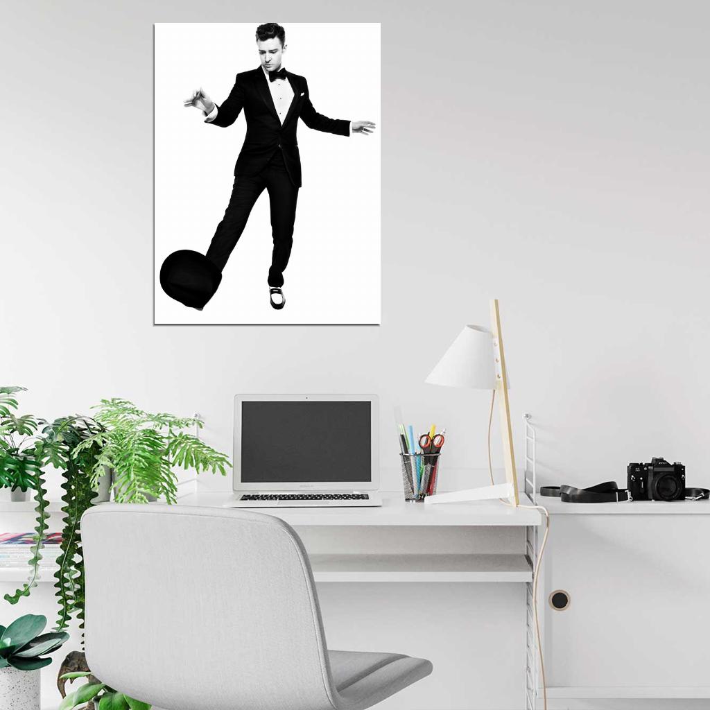 Justin Timberlake Dance Hat Suit Hot Elegant Handsome Wall Art Print Poster