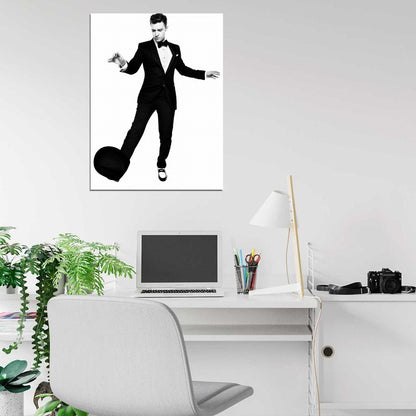 Justin Timberlake Dance Hat Suit Hot Elegant Handsome Wall Art Print Poster