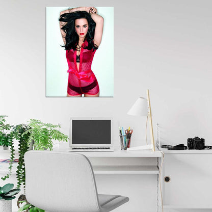 Katy Perry Lingerie Cleavage Hot Sexy Seductive Wall Art Print Poster