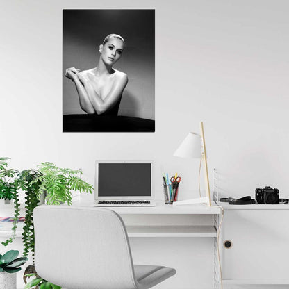 Katy Perry BW Portrait Topless Hot Sexy Seductive Wall Art Print Poster