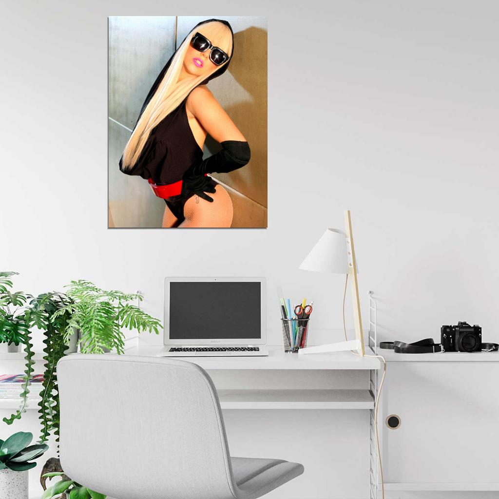 Lady Gaga Sunglasses Gloves Legs Hot Sexy Wall Art Print Poster