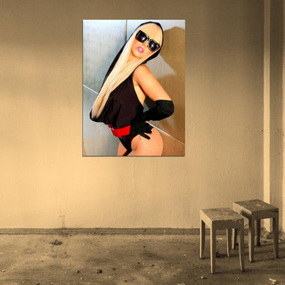 Lady Gaga Sunglasses Gloves Legs Hot Sexy Wall Art Print Poster