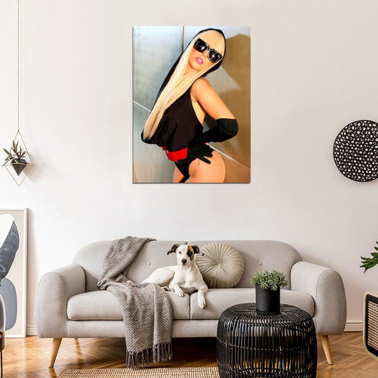 Lady Gaga Sunglasses Gloves Legs Hot Sexy Wall Art Print Poster