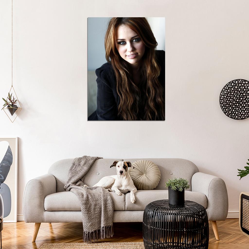 Miley Cyrus Long Hair Beautiful Music Artist Singer Wall Art Print Poster
