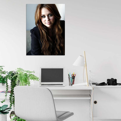 Miley Cyrus Long Hair Beautiful Music Artist Singer Wall Art Print Poster