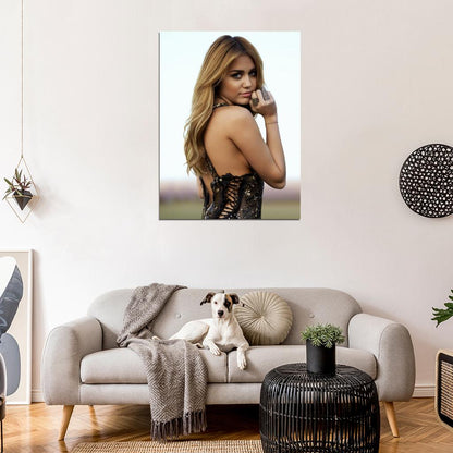 Miley Cyrus Awesome Portrait Back Sexy Hot Beautiful Wall Art Print Poster