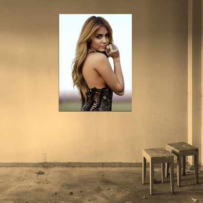 Miley Cyrus Awesome Portrait Back Sexy Hot Beautiful Wall Art Print Poster