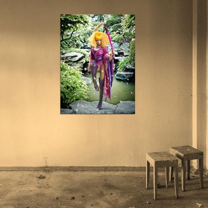 Nicki Minaj Japanese Costume Katana Sexy Hot Beautiful Wall Art Print Poster