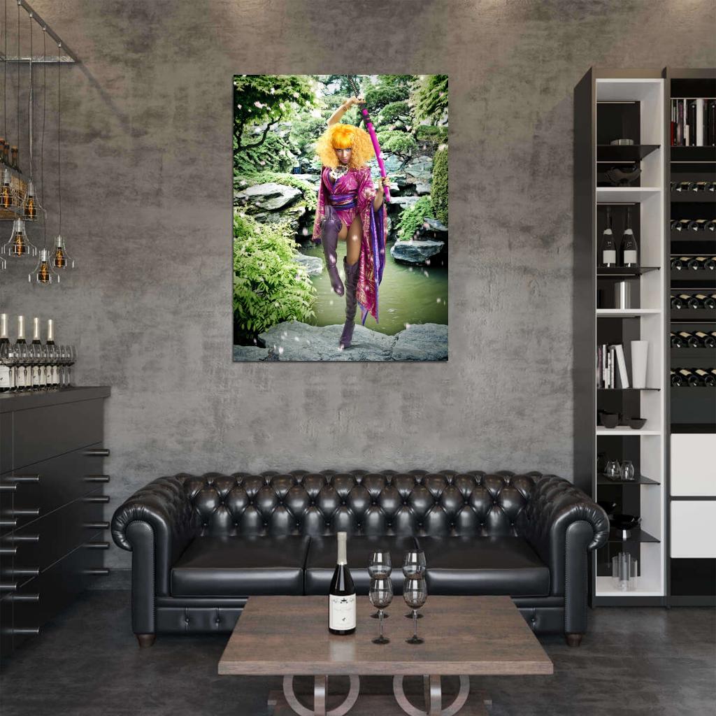 Nicki Minaj Japanese Costume Katana Sexy Hot Beautiful Wall Art Print Poster
