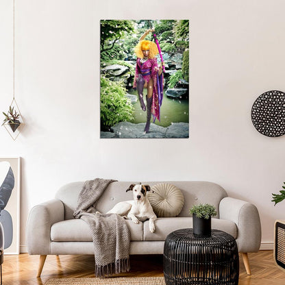 Nicki Minaj Japanese Costume Katana Sexy Hot Beautiful Wall Art Print Poster