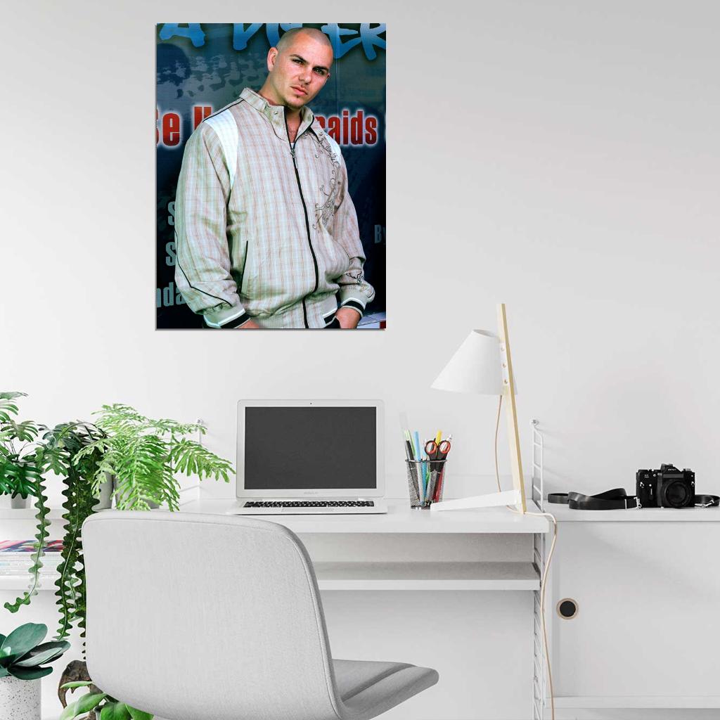 Pitbull Awesome Portrait Handsome Music Artist Singer Wall Art Print Poster