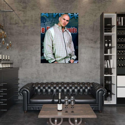 Pitbull Awesome Portrait Handsome Music Artist Singer Wall Art Print Poster