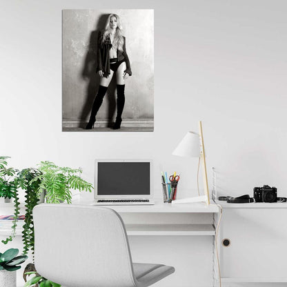 Shakira Legs Lingerie BW Beautiful Sexy Hot Singer Wall Art Print Poster