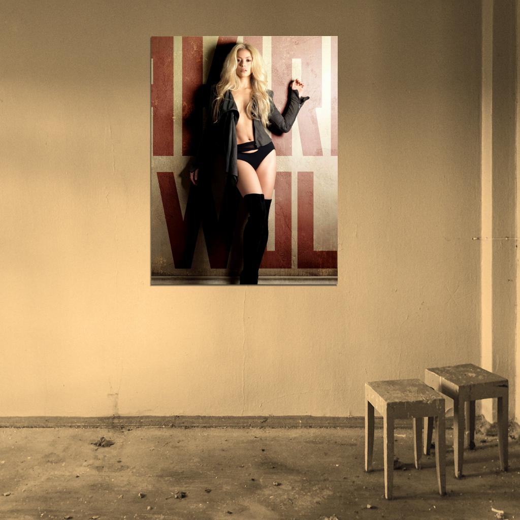 Shakira Lingerie Hair Beautiful Sexy Hot Music Singer Wall Art Print Poster