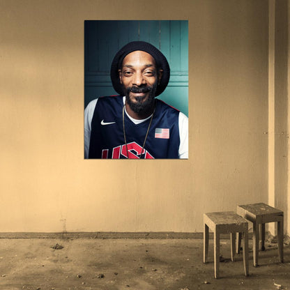 Snoop Dogg Awesome Portrait Basketball Rap Hip Hop Wall Art Print Poster